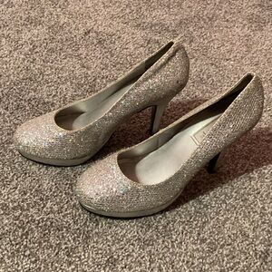Touch Ups Sparkling Silver Heels